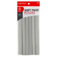 Donna Premium Collection #7916 Gray Soft Twist Rollers, 6 count