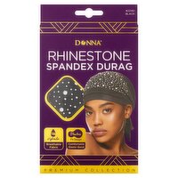 Donna #22192 Black Rhinestone Spandex Durag