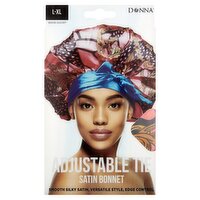 Donna #82156 Assort Adjustable Tie Satin Bonnet, L-XL