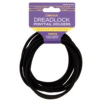 Donna #84001 Black Dreadlock Ponytail Holders, 10 count