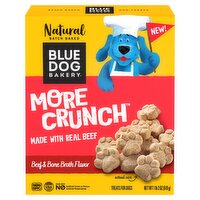 Blue Dog Bakery More Crunch Beef & Bone Broth Flavor Treats for Dogs, 2 oz