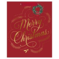 Hallmark 9.6" Medium Gift Bag (Gold Merry Christmas on Dark Red)