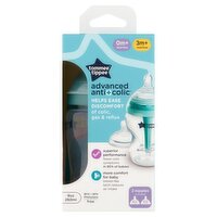 Tommee Tippee 9 oz Advanced Anti-Colic Slow and Med Flow Bottle, 0m+