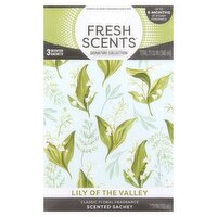 Fresh Scents Signature Collection Lily of the Valley Scented Sachet, 3 Count