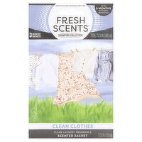 Fresh Scents Signature Collection Clean Clothes Scented Sachet, 3 Count