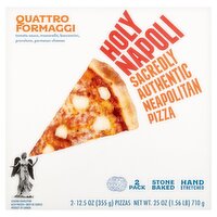 Holy Napoli Quattro Formaggi Sacredly Authentic Neapolitan Pizza, 12.5 oz, 2 count