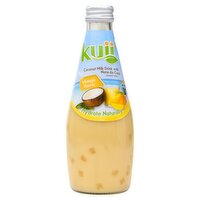 Kuii Mango Flavor Coconut Milk Drink with Nata De Coco, 9.8 fl oz