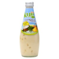 Kuii Pineapple Flavor Coconut Milk Drink with Nata De Coco, 9.8 fl oz