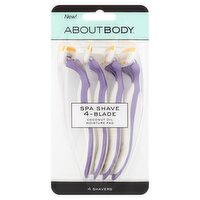 About Body Spa Shave 4-Blade Shavers, 4 count