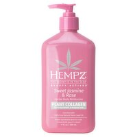 Hempz Sweet Jasmine & Rose Plant Collagen Herbal Body Moisturizer, 17 fl oz