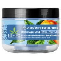 Hempz Triple Moisture Fresh Citrus Herbal Sugar Scrub, 7.3 oz