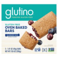 Glutino Blueberry Acai Gluten Free Oven Baked Bars, 1.41 oz, 5 count