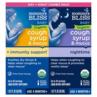 Mommy's Bliss Organic Baby Cough Syrup & Mucus Liquid Dietary Supplement, Age 4 Months+, 1.67 fl oz