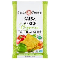 Brad's Organic Salsa Verde Tortilla Chips, 8 oz