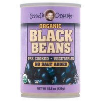 Brad's Organic No Salt Added Organic Black Beans, 15.5 oz