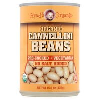 Brad's Organic No Salt Added Organic Cannellini Beans, 15.5 oz