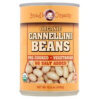 Brad's Organic No Salt Added Organic Cannellini Beans, 15.5 oz