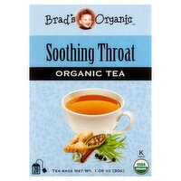 Brad's Organic Soothing Throat Organic Tea Bags, 20 count, 1.06 oz