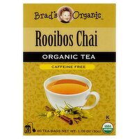 Brad's Organic Rooibos Chai Organic Tea Bags, 20 count, 1.06 oz