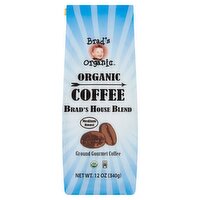 Brad's Organic Brad's House Blend Medium Roast Ground Gourmet Coffee, 12 oz