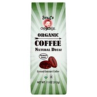 Brad's Organic Natural Decaf Medium Roast Ground Gourmet Coffee, 11 oz