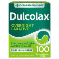 Dulcolax Overnight Relief Laxative Tablets, 100 count