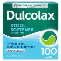 Dulcolax Stool Softener Liquid Gels, 100 count, 100 Each