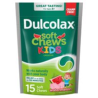 Dulcolax Kids Watermelon Soft Chews, for ages 4+, 15 count