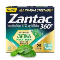 Zantac 360° Maximum Strength Cool Mint Tablets, 25 count
