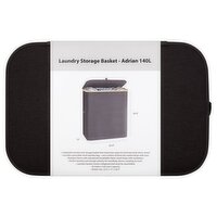 Hennez Grey Adrian 140L Laundry Storage Basket
