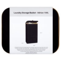Hennez Black Adrian 100L Laundry Storage Basket