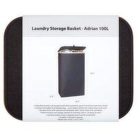 Hennez Grey Adrian 100L Laundry Storage Basket
