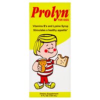 Prolyn Vitamins B's and Lysine Syrup Dietary Supplement for Kids, 4 fl oz