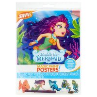 Savvi Magic Paint Posters Maddie the Mermaid Paint Set, 4+