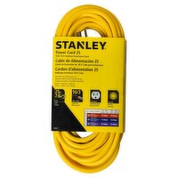 Stanley Power Cord 25 Yellow 25ft 16/3 Outdoor Extension Cord