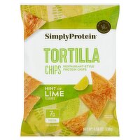 SimplyProtein Hint of Lime Flavored Tortilla Restaurant-Style Protein Chips, 4.58 oz