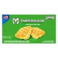 Gamesa Emperador Sandwich Cookies Lemon Flavored 2 Oz 6 Count