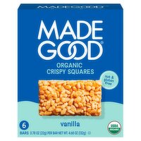 MadeGood Vanilla Organic Crispy Squares, 0.78 oz, 6 count