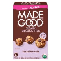 Made Good Organic Chocolate Chip Granola Bites Value Pack, 0.85 oz, 10 count
