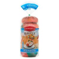 Bonanza Rainbow Bagels, 6 count, 18 oz