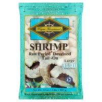 Cape Gourmet Raw Peeled Deveined Tail -On Large Shrimp, 32 oz