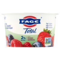 Fage Total 2% Milkfat with Mixed Berries All Natural Lowfat Greek Strained Yogurt, 5.3 oz