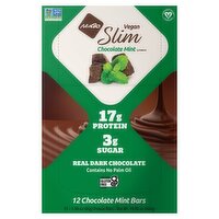 NuGo Slim Vegan Chocolate Mint Protein Bars, 1.59 oz, 12 count