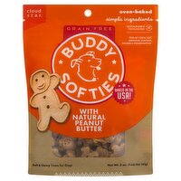 Cloud Star Buddy Softies with Natural Peanut Butter Treats for Dogs, 5 oz