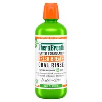 TheraBreath Mild Mint Fresh Breath Oral Rinse, 33.8 fl oz, 33.8 Fluid ounce