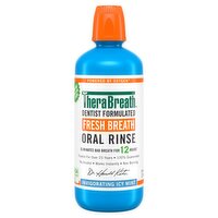 TheraBreath Invigorating Icy Mint Fresh Breath Oral Rinse Value Size, 33.8 fl oz