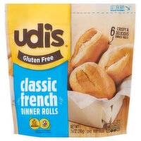 Udi's Gluten Free Classic French Dinner Rolls, 6 count, 7.4 oz, 7.4 Ounce