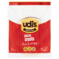 Udi's Gluten Free Thin & Crispy Pizza Crusts, 8.0 oz, 227 Gram