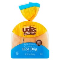 Udi's Gluten Free Classic Hot Dog Buns, 14.3 oz