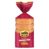 Udi's Gluten Free Soft & Chewy Cinnamon Raisin Bagels, 5 count, 13.9 oz